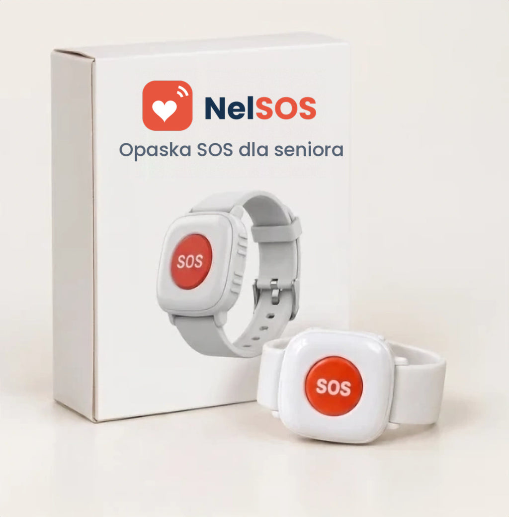 NelSOS – opaska alarmowa dla seniora z przyciskiem SOS